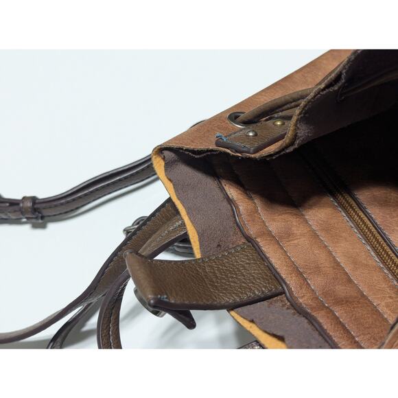 Catchfly Studio Western Leather Backpack Purse Bag Womens Southwestern Rodeo - Picture 3 of 5